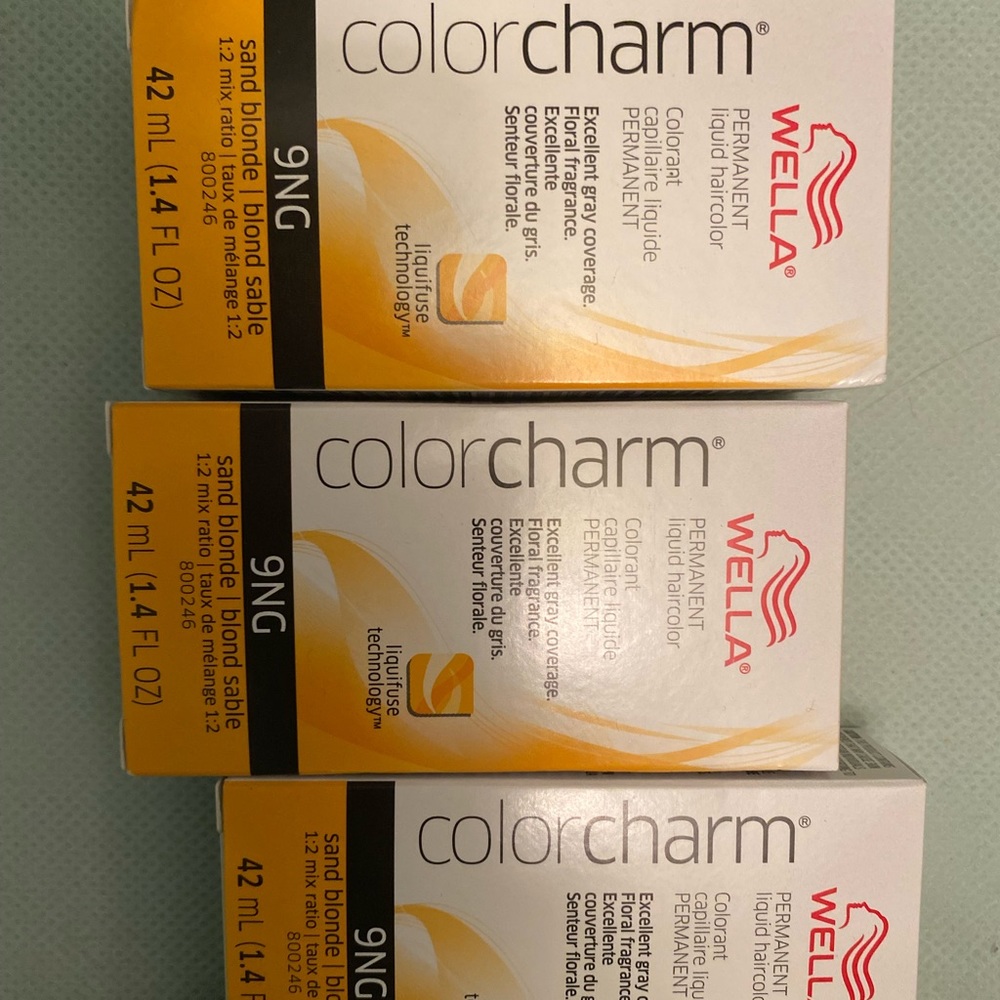 UNOPENED Wella Colorcharm 9NG sand blonde hair dye boxes